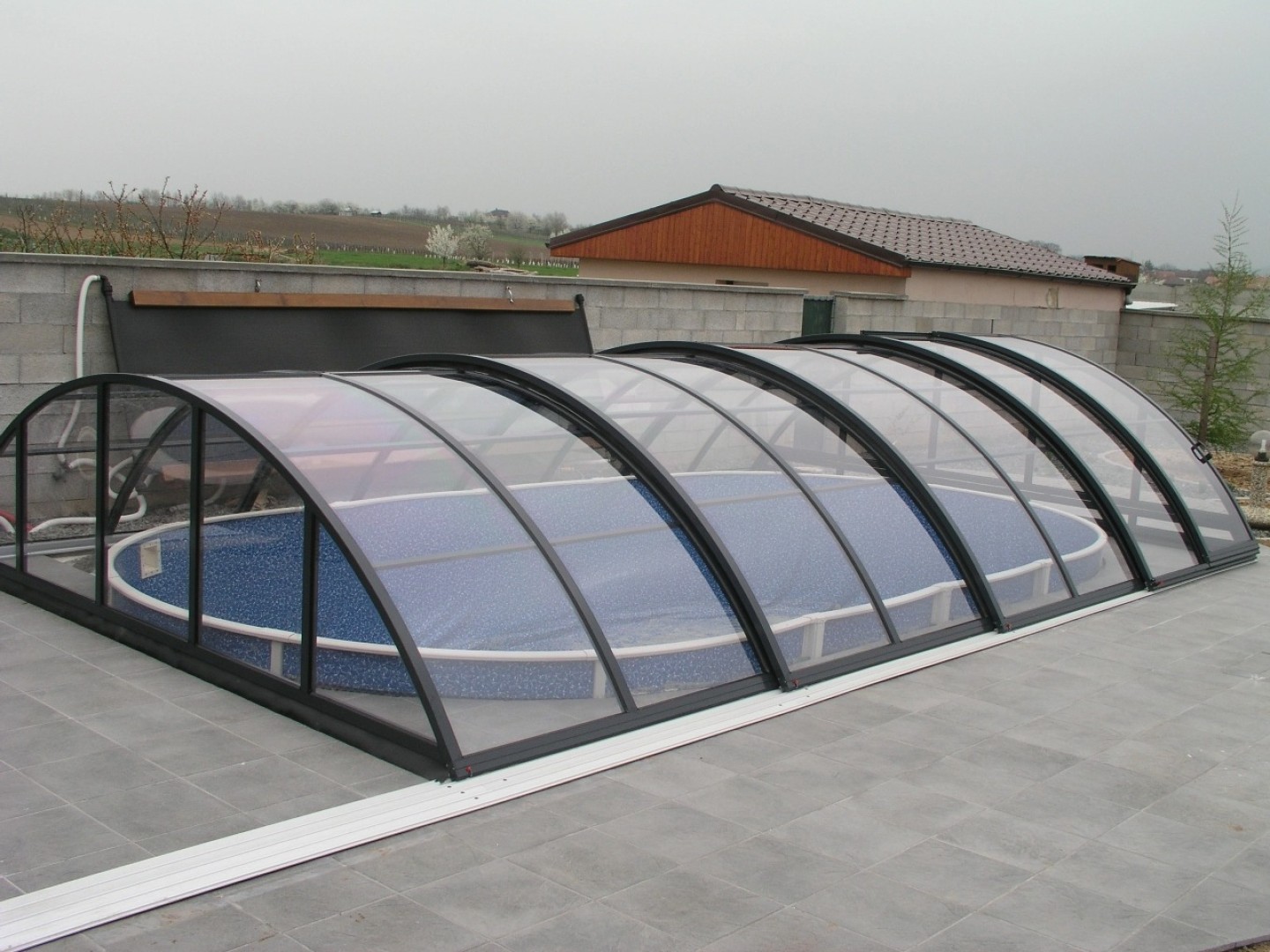 Zastřešení bazénu KLASIK - pohled 2